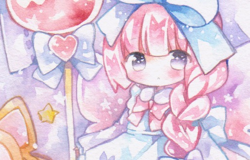 オリジナル手描きイラスト「妖精さんのスイーツ工房」(手描きイラスト