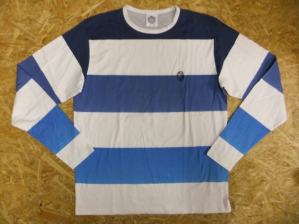 美品 BILLIONAIRE BOYS CLUB ビリオネアボーイズクラブ 日本製 太ボーダー 胸刺繍 ロンT メンズXL