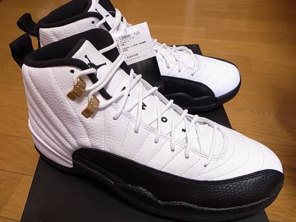 交渉有り NIKE AIR JORDAN 12 RETRO WHITE BLACK TAXI ナイキ エアジョーダン12 レトロ 白黒 タクシー US9/27cm 新品 国内黒タグ付 正規品