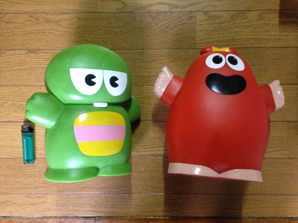 ガチャピン ムック ビッグサイズ 特大 貯金箱 ソフビ フィギュア 店頭
