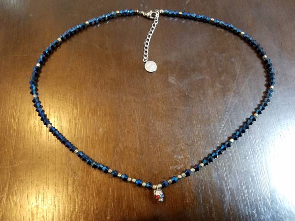 フランシストモークス　スワロフスキーネックレス　ネイビー