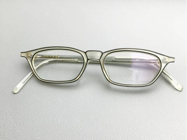 白山眼鏡 メガネ 半クリアフレーム 度ありレンズが入ってます 他社製の