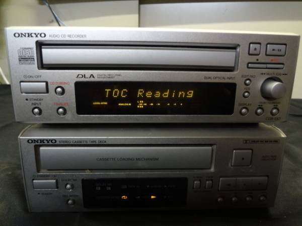 ジャンク】ONKYO カセットデッキ K-SX7 ONKYO CDR-SX7 CD RECORDER K