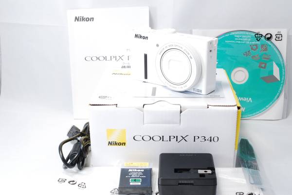 ☆極美品☆ニコン Nikon クールピクス COOLPIX P340 ホワイト♪ Wi-Fi