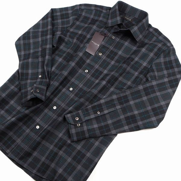 70459 新品 MACKINTOSH LONDON マッキントッシュ スーパー100'Sウールチェックシャツ L 定価29000円＋税 メンズ 2F8/7MAY15