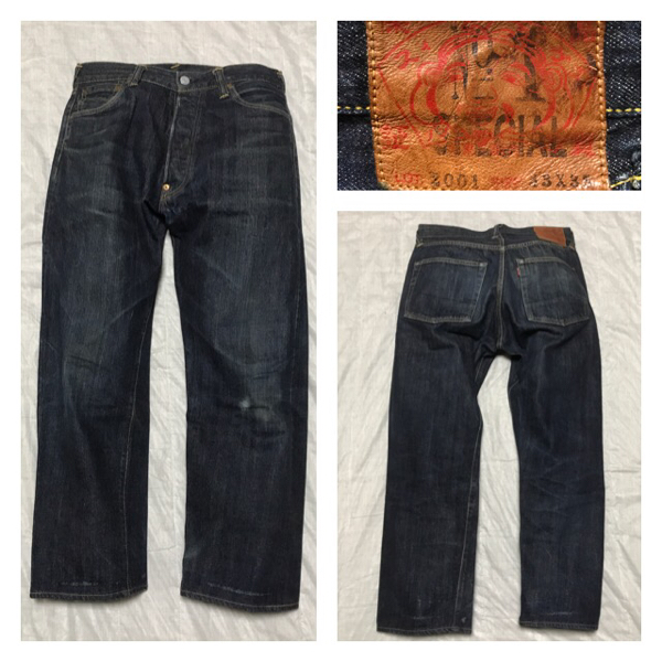 超濃紺 超美品 EVISU エビス No1 SPECIAL LOT2001 33インチ エヴィス 赤耳 スペシャル