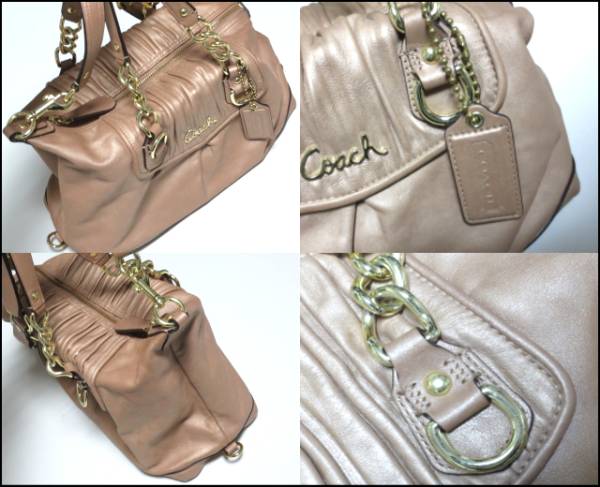 ☆COACH (コーチ) 2WAY トートバッグ ピンクベージュ A1269-F17647
