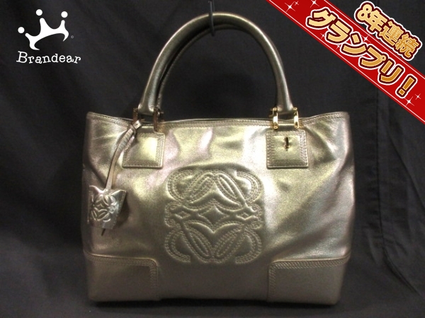 ロエベ トートバッグ フスタ ゴールド レザー LOEWE