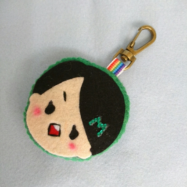 嵐フェルト 嵐 ハンドメイド 相葉雅紀風 ツムツム フェルト ストラップ(嵐)｜売買