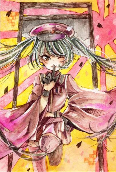 同人手描きイラスト 千本桜初音ミク Vocaloid ボカロ 透明水彩イラスト原画 手描きイラスト 売買されたオークション情報 Yahooの商品情報をアーカイブ公開 オークファン Aucfan Com