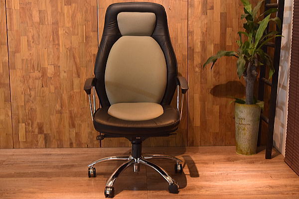 NY81I2*【新品】本革 本格オフィスチェアー ブラック 昇 ロッキング機能付きプレジデント チェア 1円～ アウトレット パーソナル限界価格