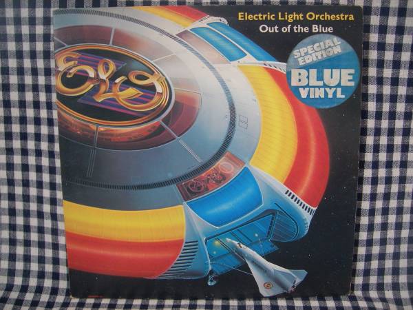 【送料無料】ELECTRIC LIGHT ORCHESTRA ELO ☆ Out Of The Blue UK JET 2LP アナログ Blue Vinyl レア Jeff Lynne Mr. Blue Sky ポスター付