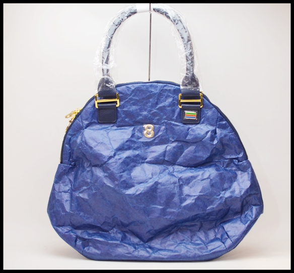 未使用 ムータ FLY BAG 8バッグ ブルー ペーパー ハンドバッグ 保存布付き