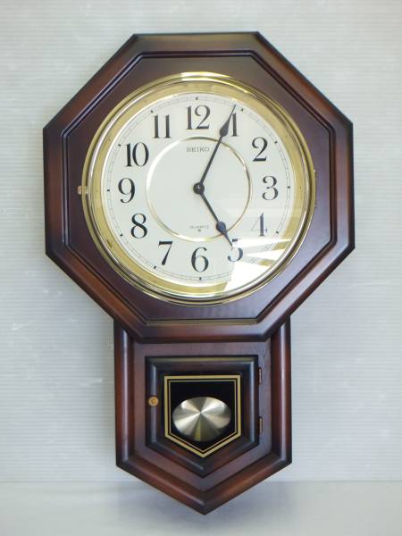 SEIKO セイコー 振り子時計 PQ827B 【美品】SEIKO 木製 振り子時計 柱