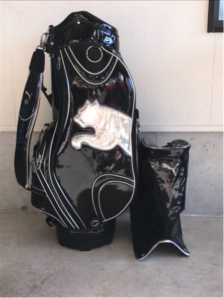 プーマキャディーバック エナメルブラック アスリートモデル レア品