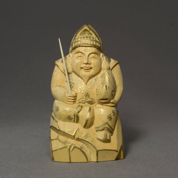恵比寿 大黒天 木彫 仏像 七福神 - 天然 木彫りの通販 丸 | 七福神の 