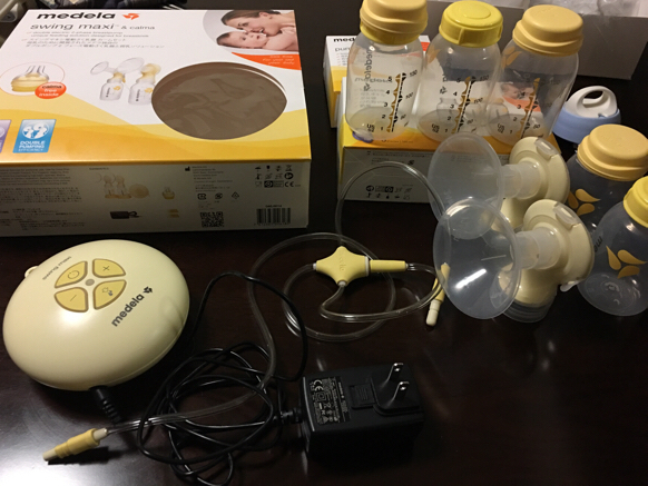 medela（メデラ）swing maxi　電動搾乳機ダブルポンプ　冷凍パック、ボトル３本付き（計5本）_1