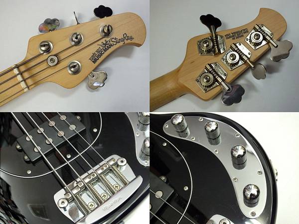MUSIC ☆MUSIC MAN スティングレイ4 BK M BK ベース ハードケース付 5-156