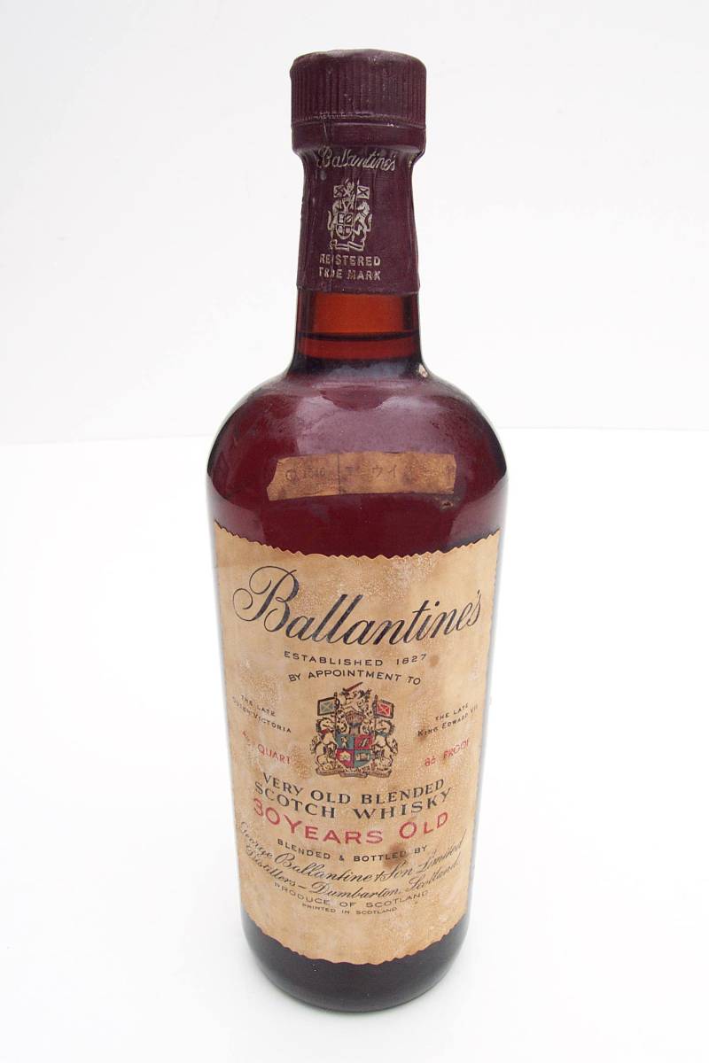 Ballantine's 30 Years Old スコッチウイスキー　青赤紋章 明治屋国内正規品バランタイン30年Ballantine's）1960年代-70年代流通