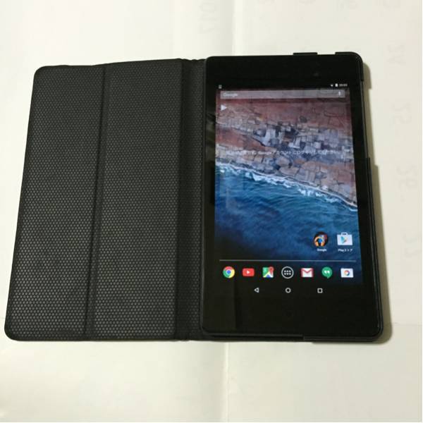 nexus7 2013年モデル 16GB Wi-Fi Android6.0.1 本体のみ 動作確認済み 右上角と左下角に少し欠けあり