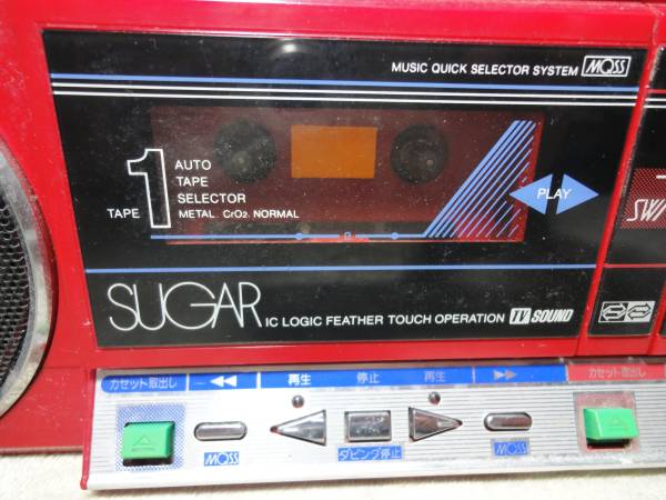 TOSHIBA RT-SW7 SUGAR 東芝 シュガー ラジカセ 赤 / 昭和 レトロ