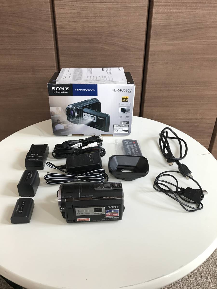 SONY HANDYCAM HDR-PJ590V 大容量バッテリー付き 美品 SONY
