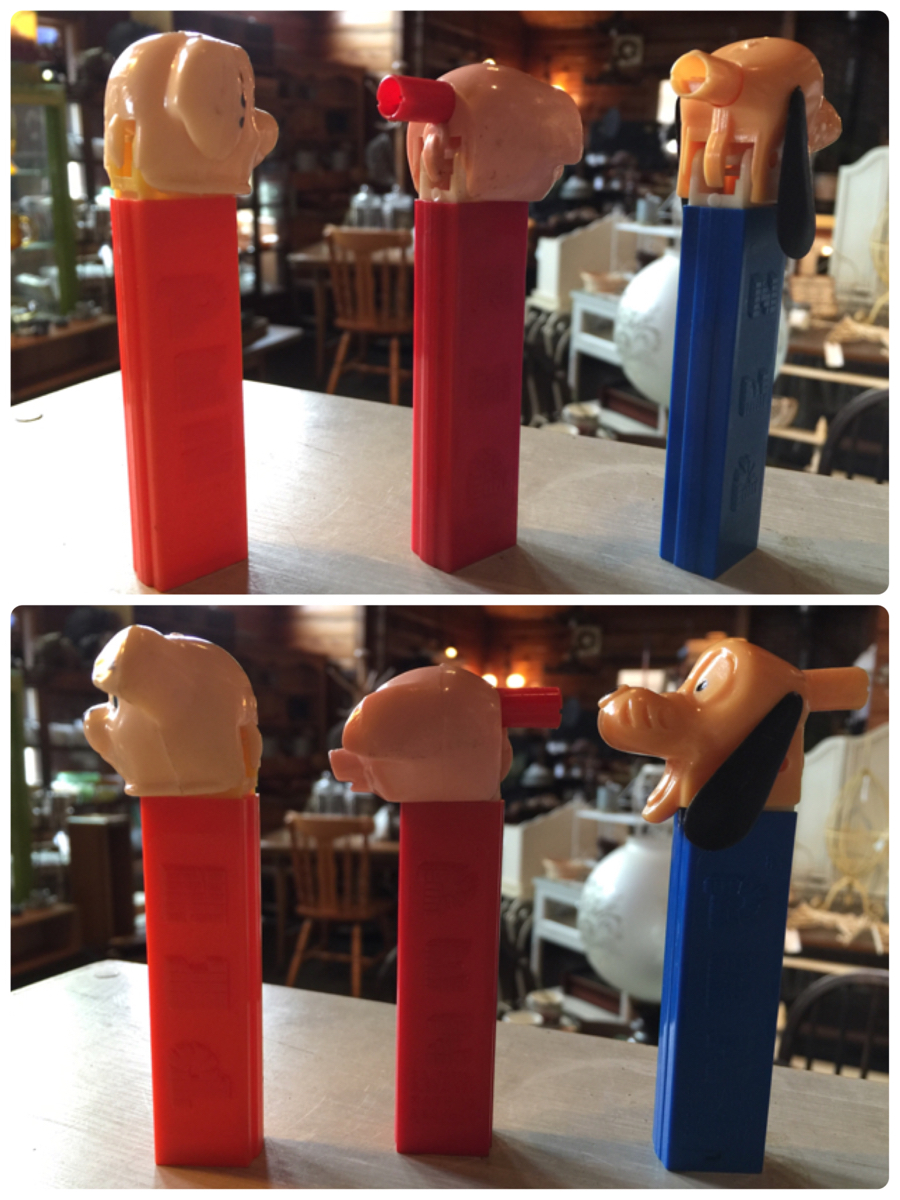 81】オールドペッツ OldPEZ 足なし笛付き 古いペッツ3体セット ペッズ