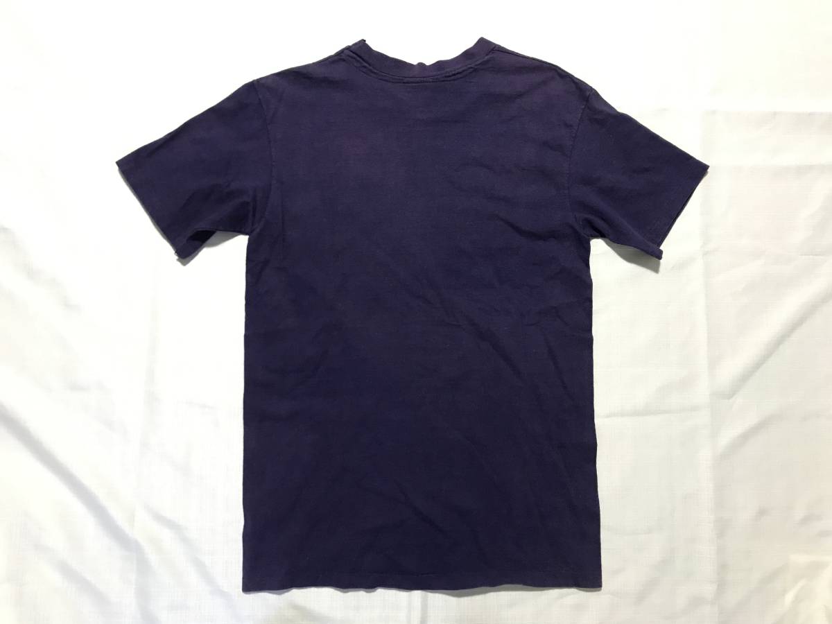 70sビンテージ ヘインズ ナス紺 無地 USA製 Tシャツ コットン100% 雰囲気 レアカラー 激レア 70年代 オリジナル HANES アメリカ製 米国製