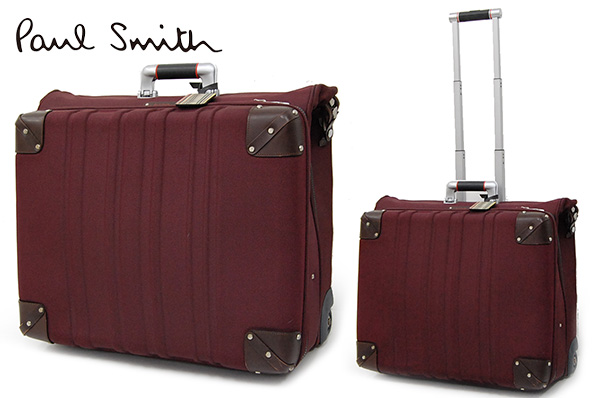 ポールスミス Paul Smith 牛革使用 大型キャリーバッグ ワインレッド色 3 4日 かばん バッグ 売買されたオークション情報 Yahooの商品情報をアーカイブ公開 オークファン Aucfan Com