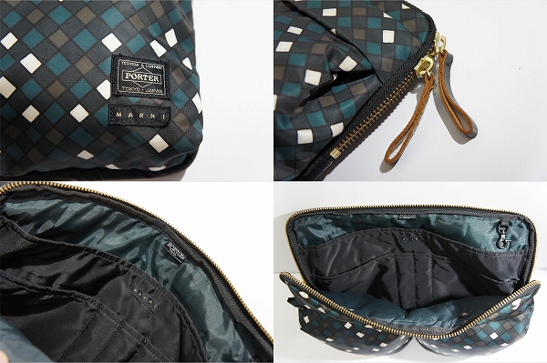 美品MARNIマルニ × PORTERポーター 総柄 2WAY クラッチ バッグ  