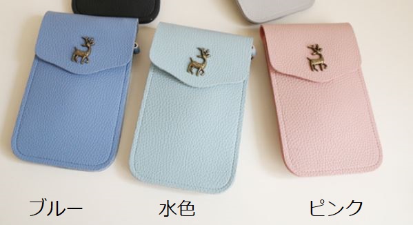 112552　レディース　携帯入れ　ミニショルダー　スマホケース　　バッグ小物　斜めがけ　ポシェット　携帯バッグ　タッチ可能　ピンク_1