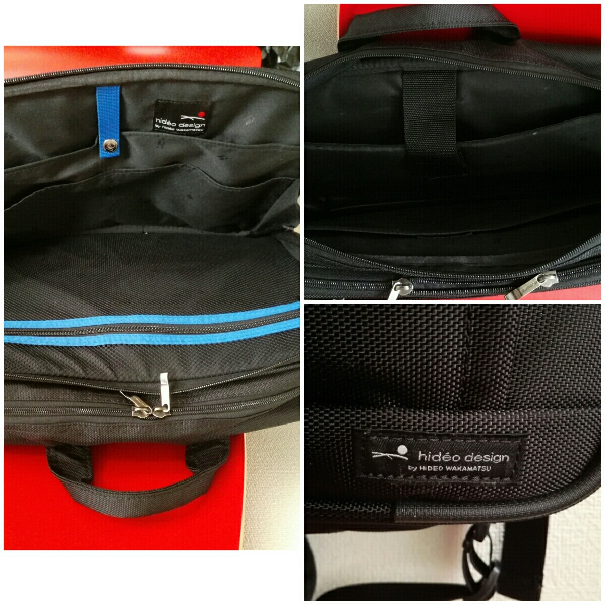 ヒデオ ワカマツ 3WAY ナイロン ビジネス ショルダーバッグ 美品! 送料無料