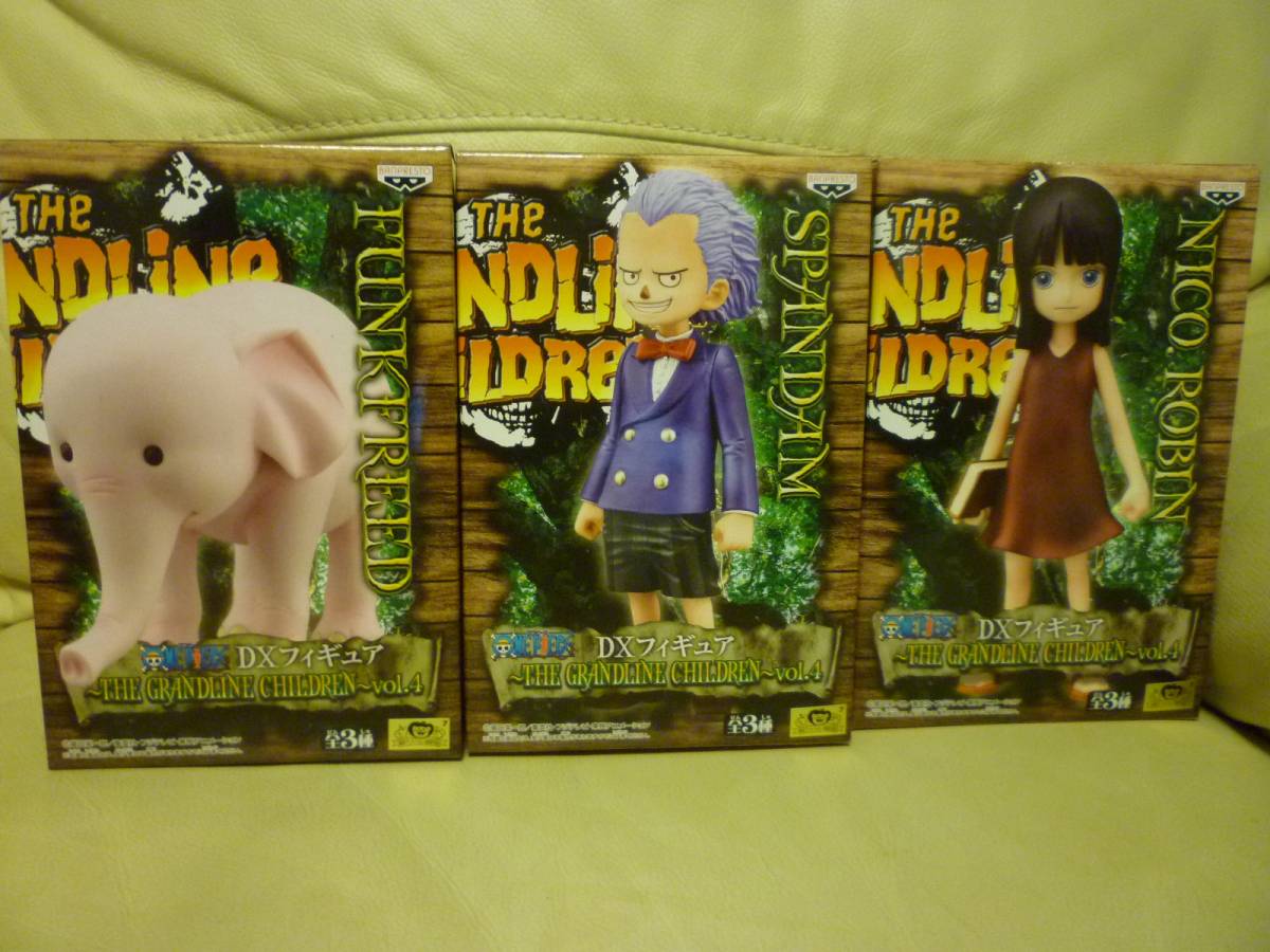 ワンピース Dxフィギュア The Grandline Children Vol 4 全3種 スパンダム ファンクフリード ニコ ロビン One Piece 売買されたオークション情報 Yahooの商品情報をアーカイブ公開 オークファン Aucfan Com