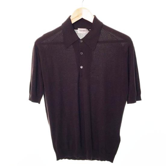 ○新品タグ付 ジョンスメドレー JOHN SMEDLEY 半袖 コットン ニット 