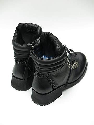 KMRii(ケムリ)Cow Leather Chrome Trecking Boots・BLK・1