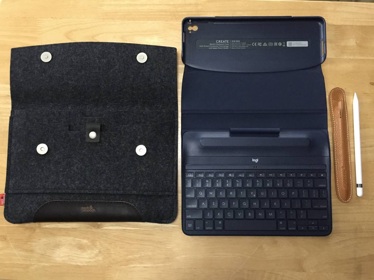 【中古】iPad Pro 9.7インチ Wi-Fi 256GB スペースグレイ キーボード・Apple Pencil・インナースリーブケース付