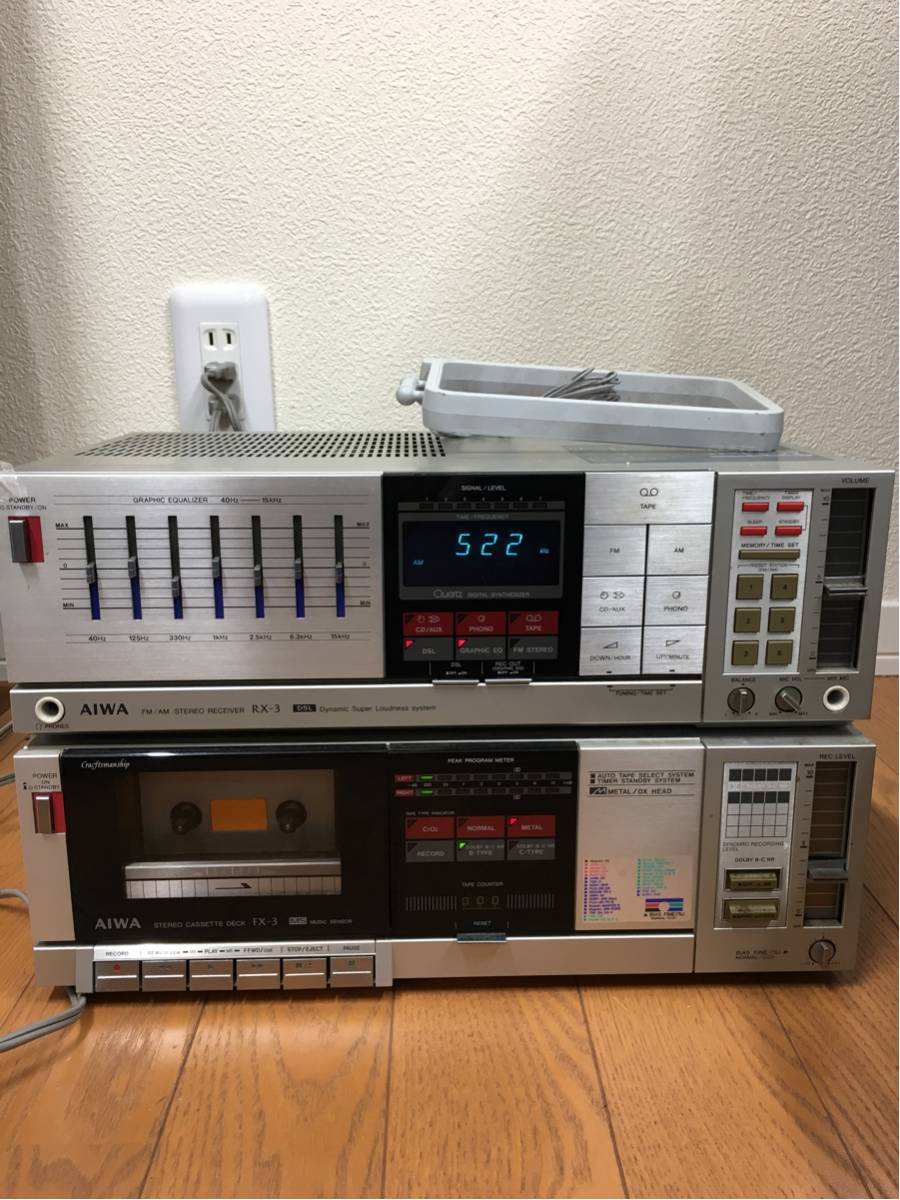 オーディオ ⑥ AIWA アイワ ステレオ カセット ラジオ コンポ RX-3 FX