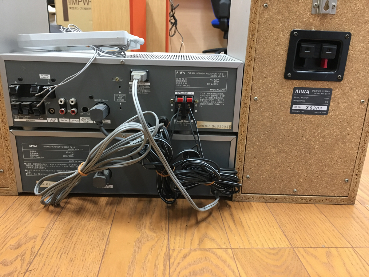 オーディオ ⑥ AIWA アイワ ステレオ カセット ラジオ コンポ RX-3 FX