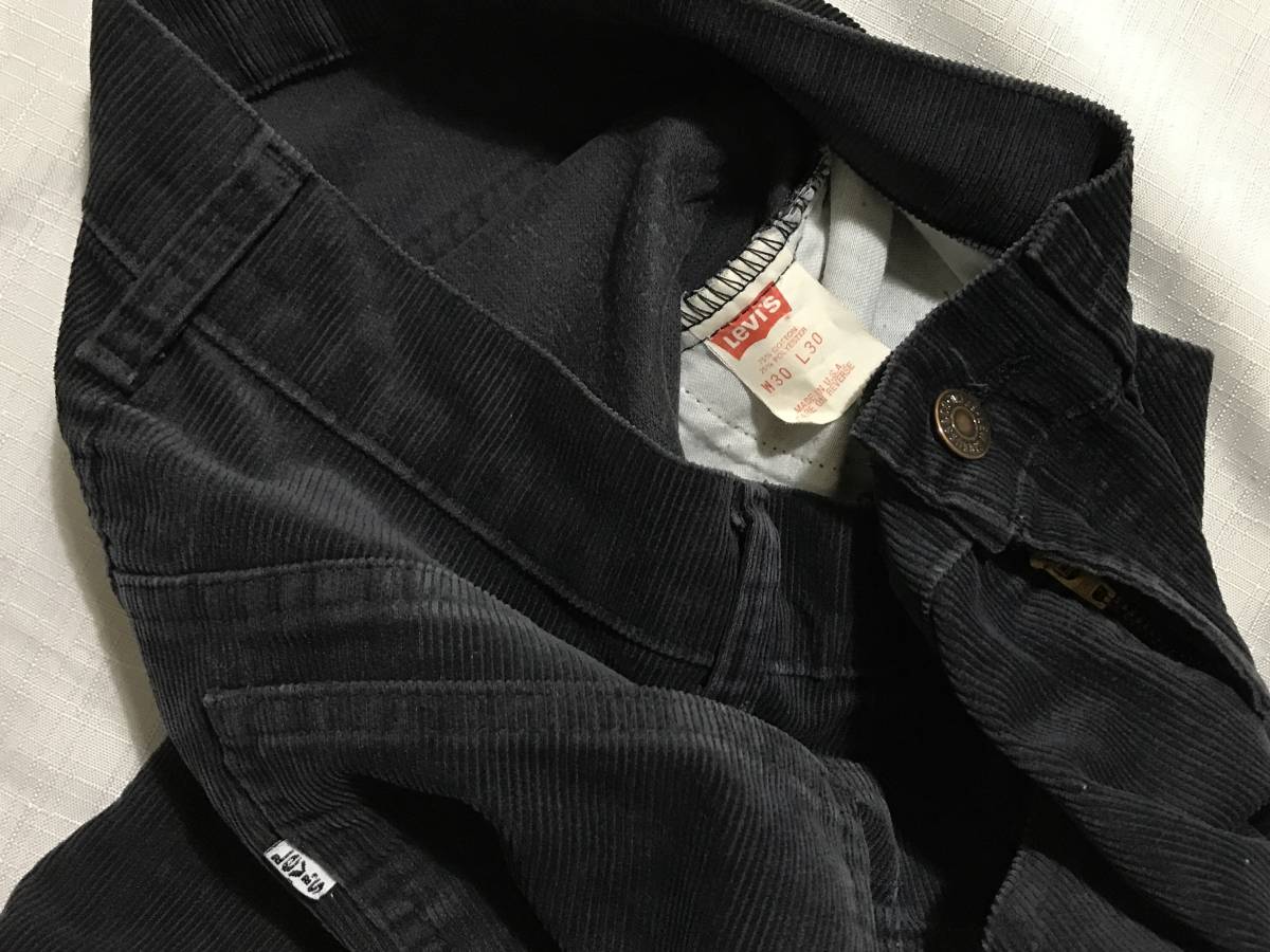 希少 黒 美品 80sビンテージ LEVIS519 1558 ブラック コーデュロイ 