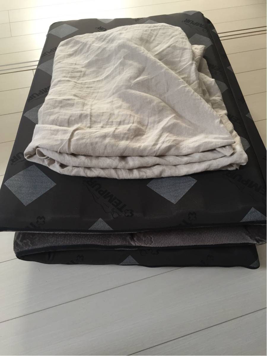 【美品】テンピュールマットレス フトンデラックス シングル 専用リネンカバー付き_3