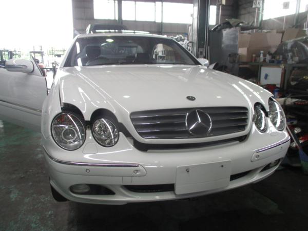 ★ベンツ　W215/C215　CL500　前期　フロント　右ドア　パネル　イークロ付き　143/白パール★