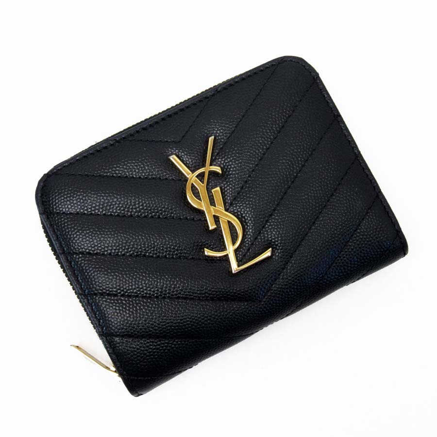 SAINT 二つ折り財布 LAURENT サンローラン サンローラン SAINT メンズ 財布 ブラック 二つ折り アウトレットSAINT イヴ・サン LAURENT サンローラン LAURENT サンローラン 公式通販 サンローラン 2つ折り財布 レザー BLK