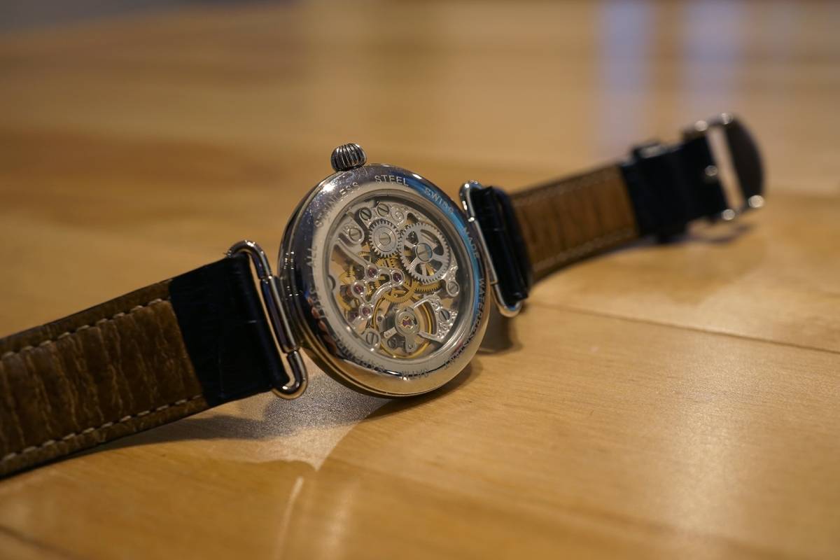 EPOS・エポス【Original 3347】・スイス製手巻き腕時計・スケルトン 