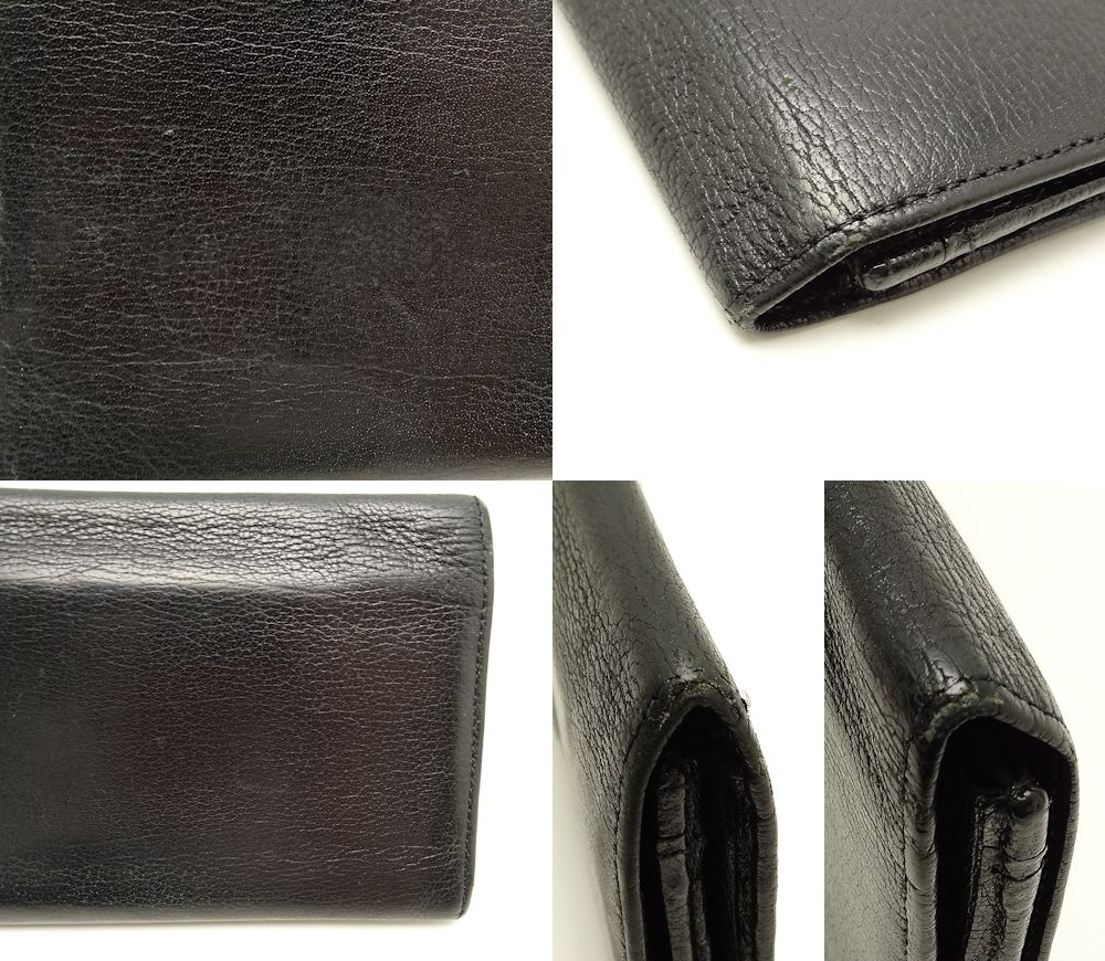 カルティエ 財布 長財布 マルチェロ レザー 黒 ブラック L3001295 