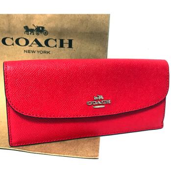 ☆[新品]COACH コーチ 長財布 レッド [正規品]☆ Coach 長財布 赤