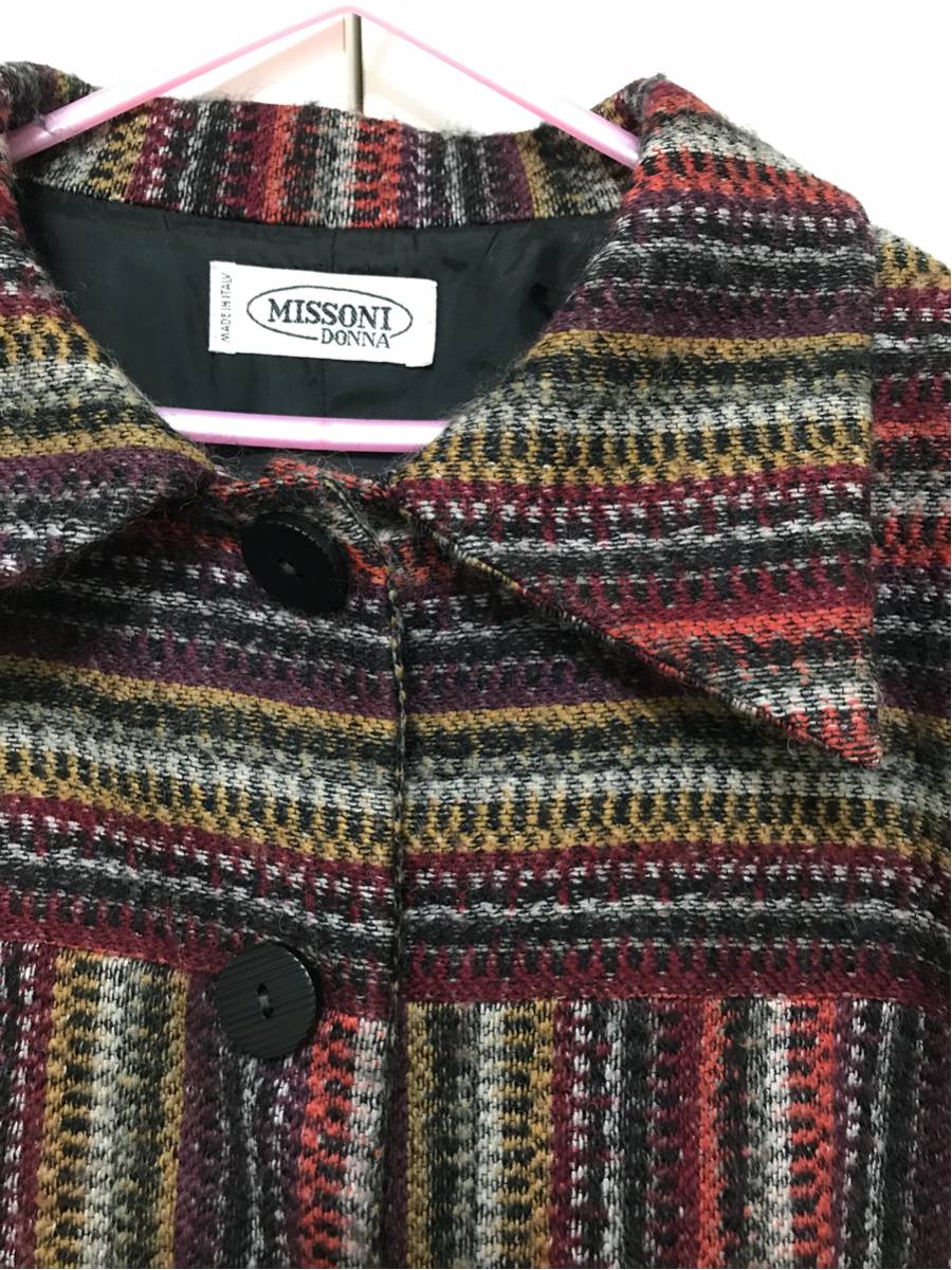 即決！MISSONI ミッソーニ コート ジャケット ニット 総柄 サイズ44