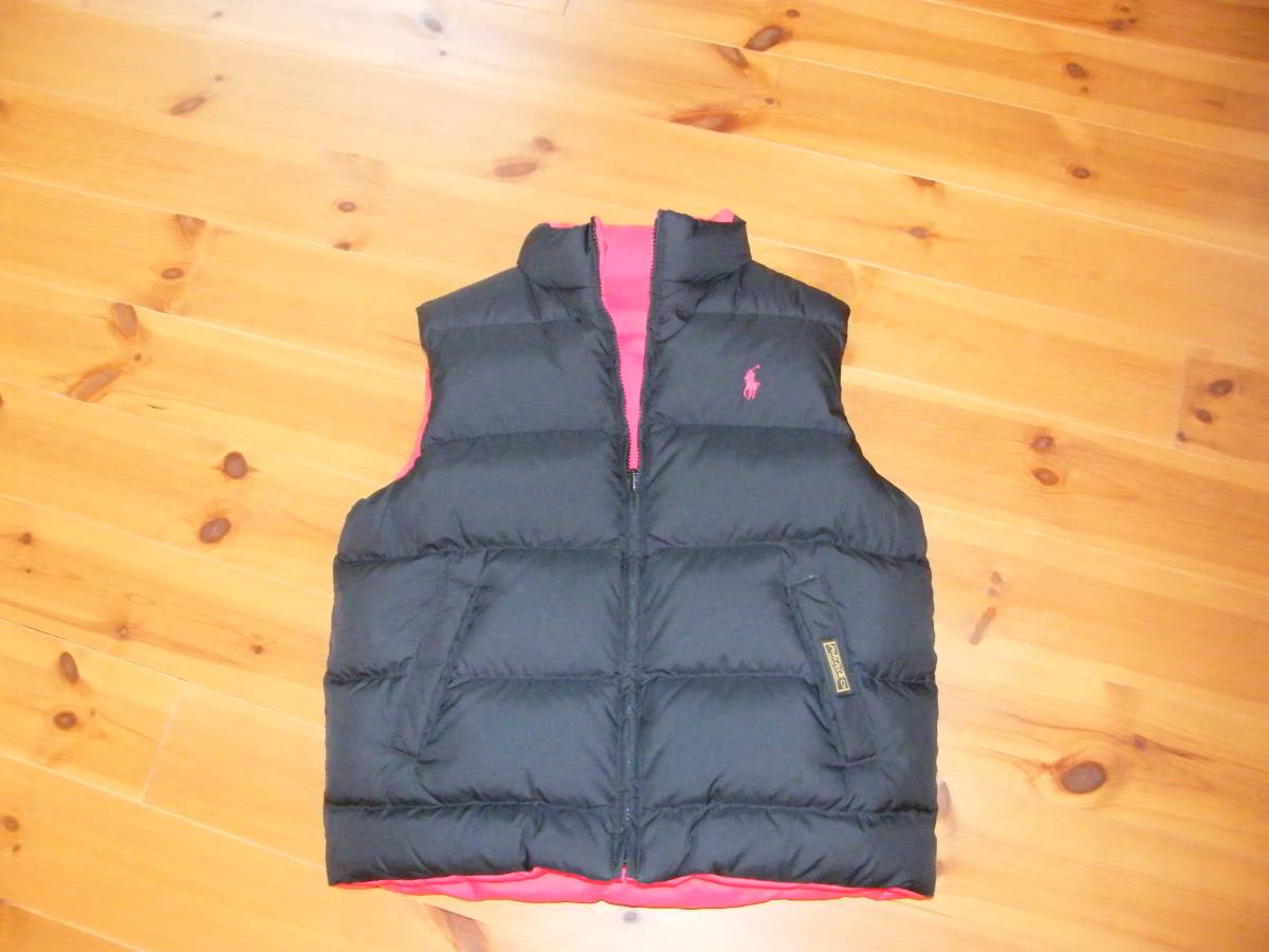 【ラルフローレン】 リバーシブルダウンベスト L(14～16）