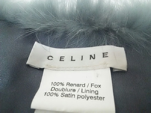 CELINE グレー マフラー ファー CELINE セリーヌ マフラー グレー フォックス CELINE - 新品タグ付き