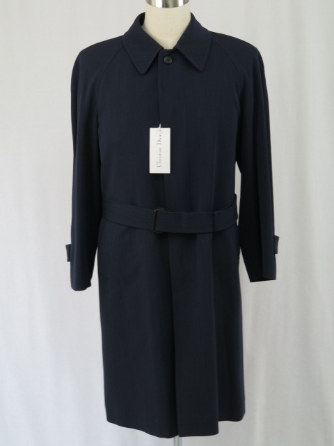 【未使用 美品】Christian Dior（ディオール) ロングコート サイズM 紺 参考定価150，000円 番号T264