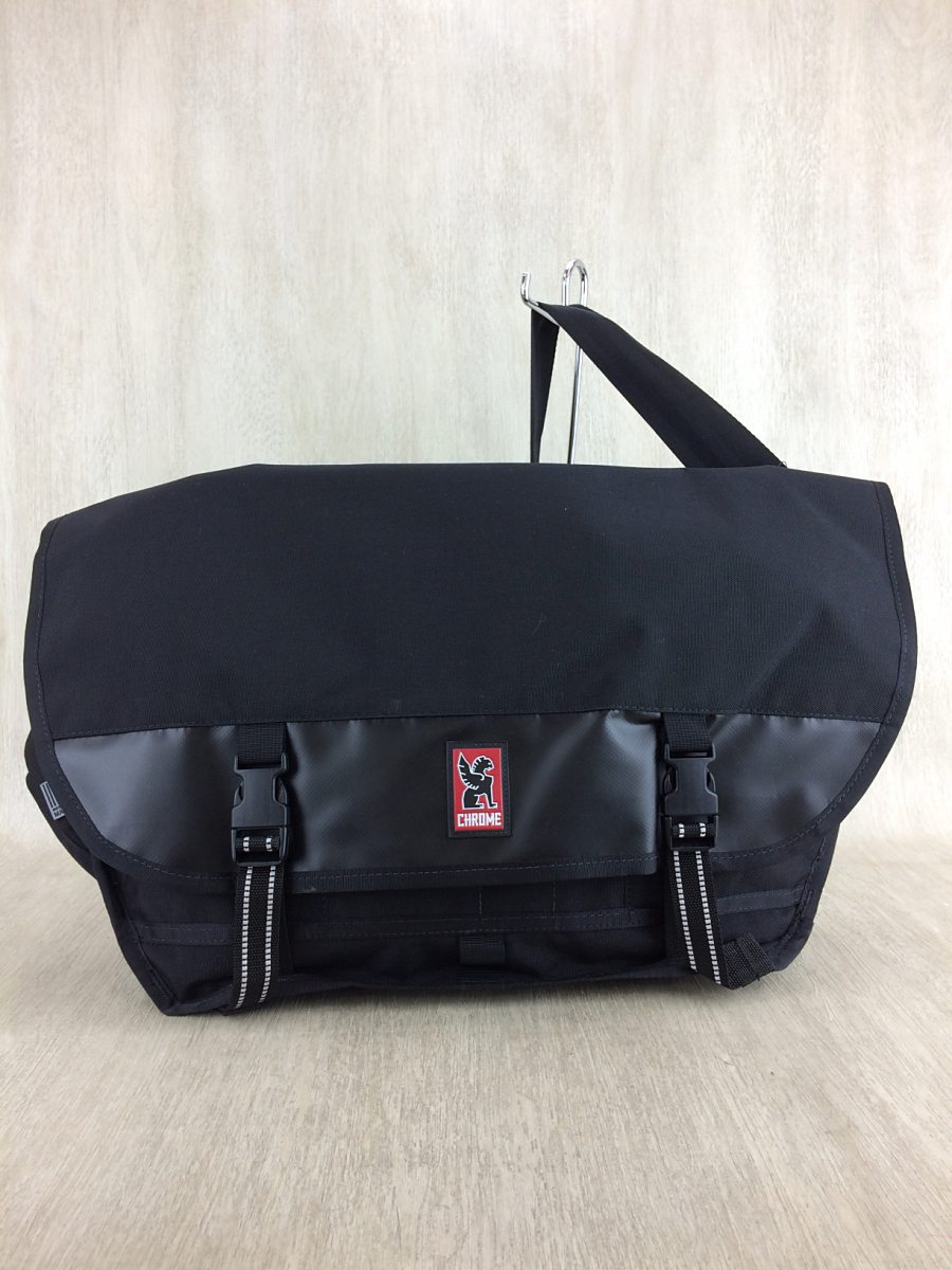CHROME◆ショルダーバッグ/ナイロン/BLK/無地